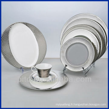 2013 nouvelle assiette en argent de porcelaine design